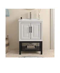 24"Bathroom Vanity with Ceramic Undermount Sink