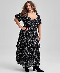 And Now This Trendy Plus Puff Sleeve Dress, Macy's Exclusive