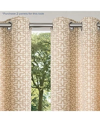 Awesome Home Outdoor Window Covering Cabana Trellis Grommet Single Panel, 52"Wx 96"L