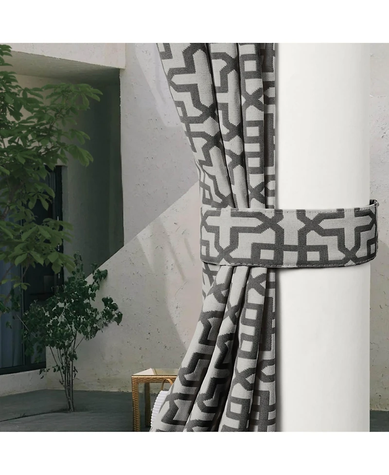 Awesome Home Outdoor Window Covering Cabana Trellis Grommet Single Panel, 52"Wx 96"L