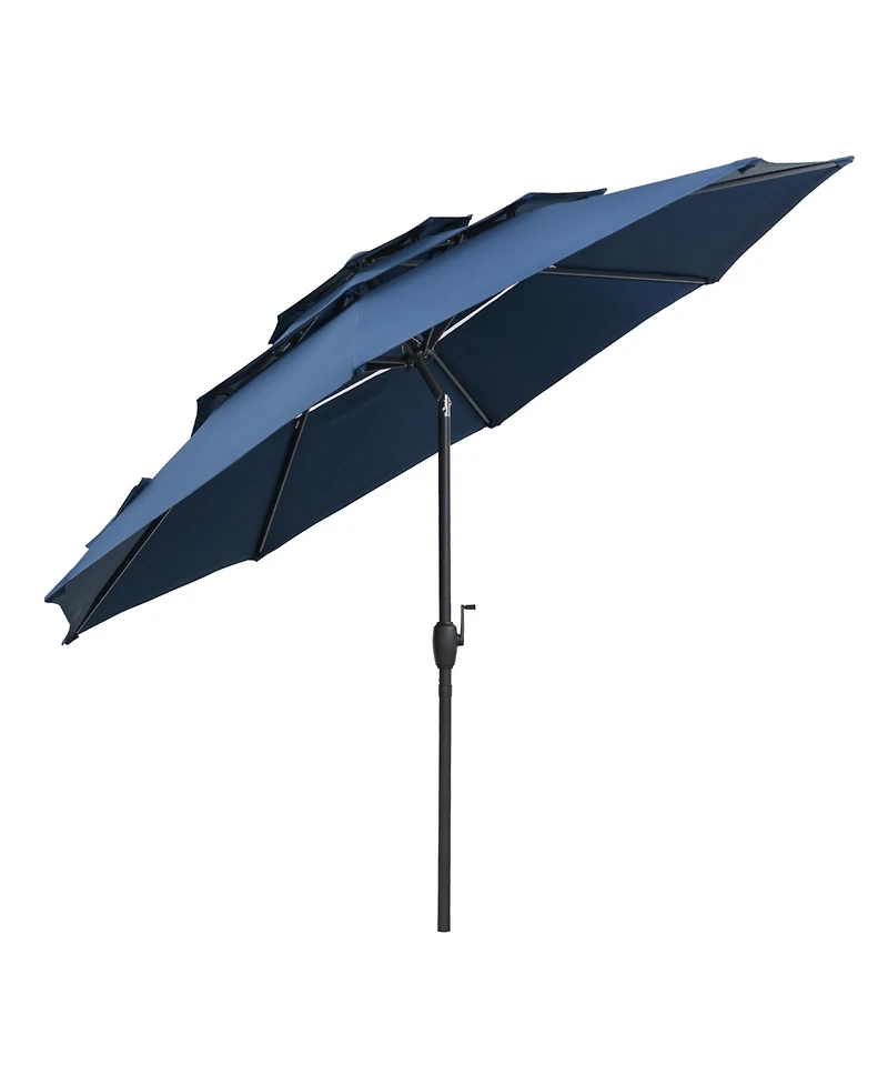 3-tier Vented Patio Umbrella with Push Button Tilt