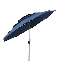 3-tier Vented Patio Umbrella with Push Button Tilt