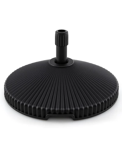 Water and Sand Filled Outdoor Umbrella Stand with Shell Texture and 3 Coupler Sizes
