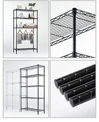 Standing Wire Shelving Metal Storage Rack Adjustable Shelves