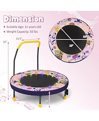 Mini Trampoline Folding Small Rebounder for Kids with Lights