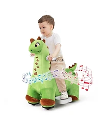 6V Kids Ride on Dinosaur with Foot Pedal and Padded Seat and Music