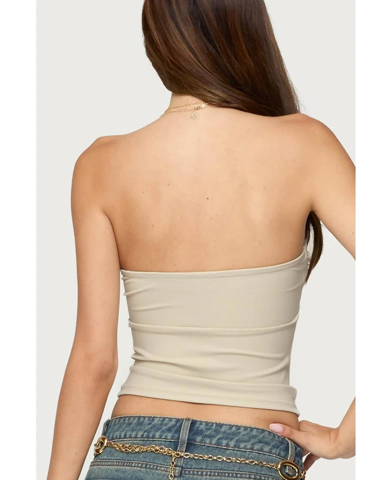 Edikted Women's Lian Twist Front Tube Top
