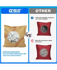 Set of 8 Premium Weather Resistant Regulation and Weight Cornhole Bean Bags.