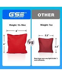 Set of 8 Premium Weather Resistant Regulation and Weight Cornhole Bean Bags.