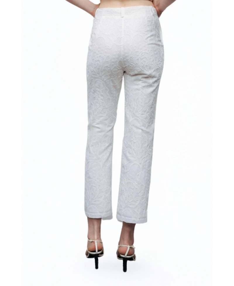 Nocturne Women's Embroidered Bootcut Pants