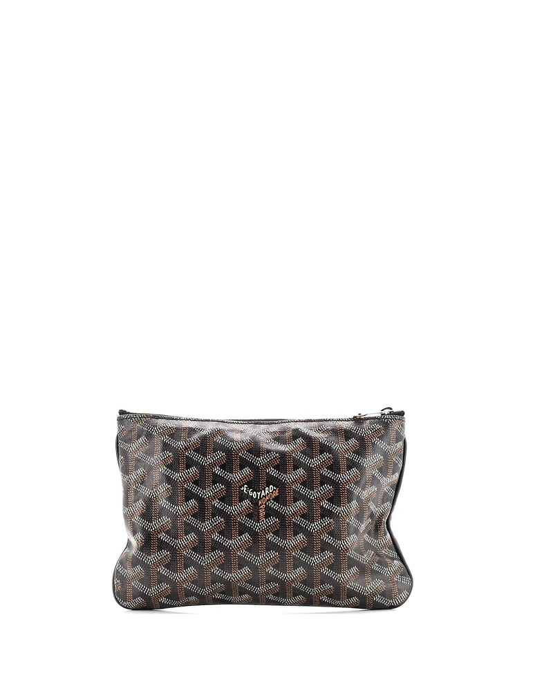 Pre-Owned Goyard Pm Senat Zip Pouch Coated Canvas