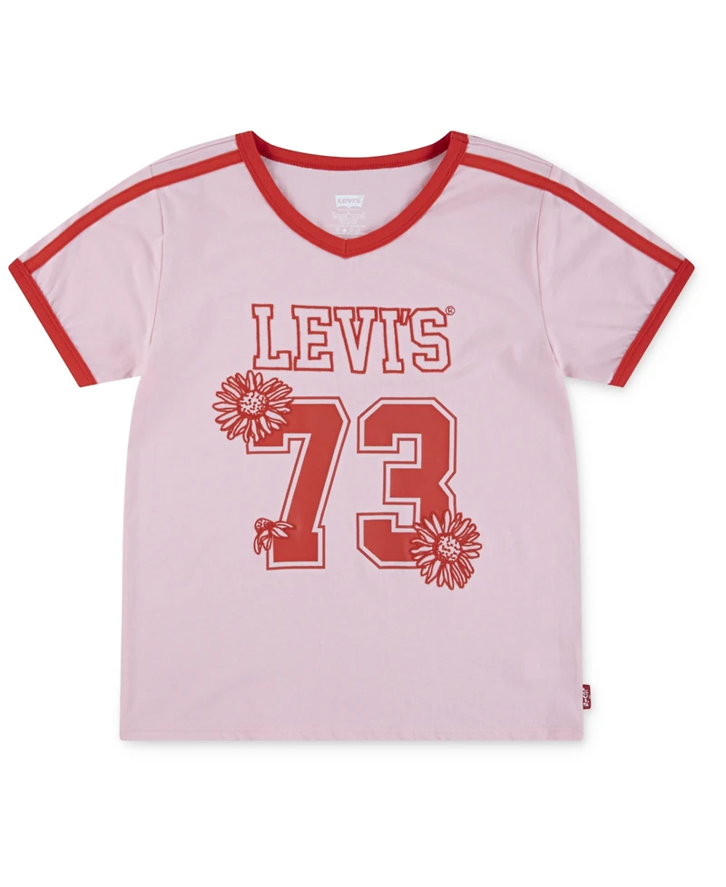 Levi's Toddler and Little Girls V-neck Sporty T-Shirt