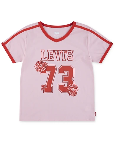 Levi's Toddler and Little Girls V-neck Sporty T-Shirt