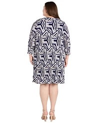 R & M Richards Plus 3/4-Sleeve Jacket Dress