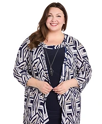 R & M Richards Plus 3/4-Sleeve Jacket Dress