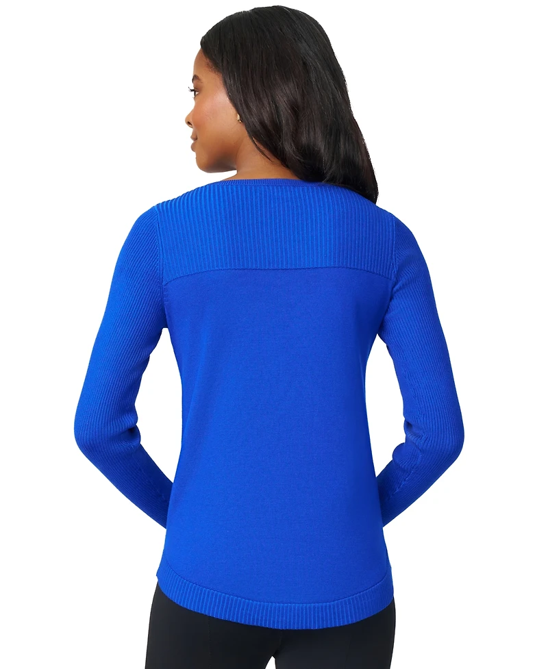 Melissa Paige Women's Boat Neck Long-Sleeve Sweater