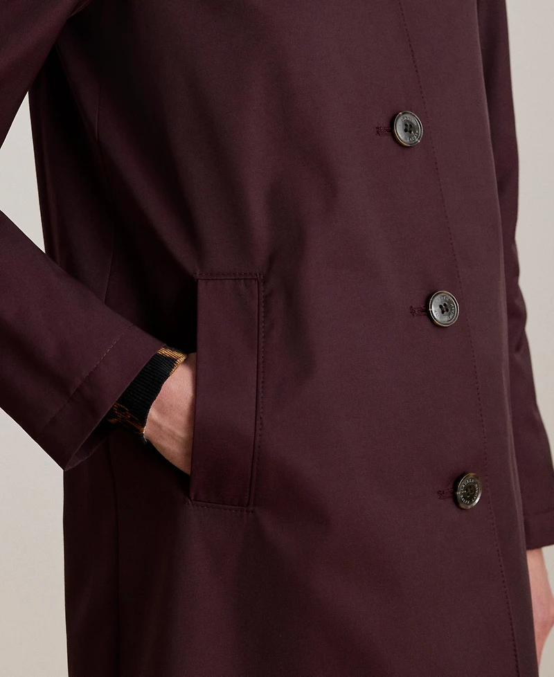 Lauren Ralph Womens Hooded A-Line Raincoat