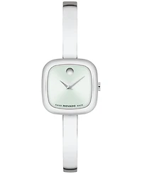Movado Women's Museum Cushion Swiss Quartz Stainless Steel Bangle Watch, 21.50mm
