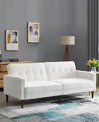 Gold Sparrow 80" Faux Fur Camden Convertible Sofa Bed, Created for Macy's