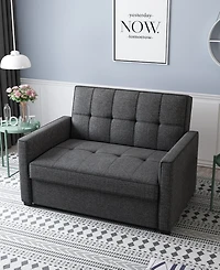 Gold Sparrow 51" Polyester Chandler Convertible Loveseat Bed, Created for Macy's