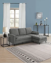 Gold Sparrow 82" Polyester Lexington Reversible Sectional, Created for Macy's
