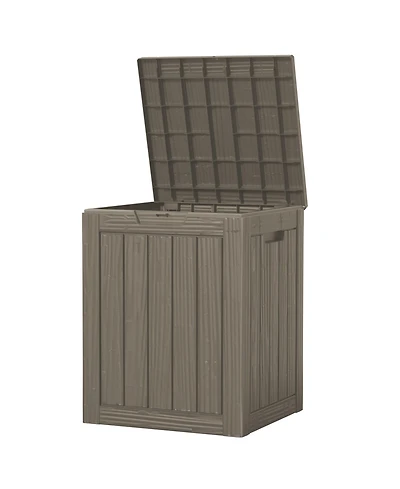 28 Gallon Waterproof Outdoor Resin Storage Patio Boxes