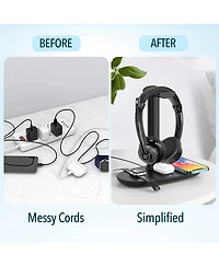 Delton 30X Bluetooth Headset & 3-in-1 Wireless Charging Station (DHSWC130XD)