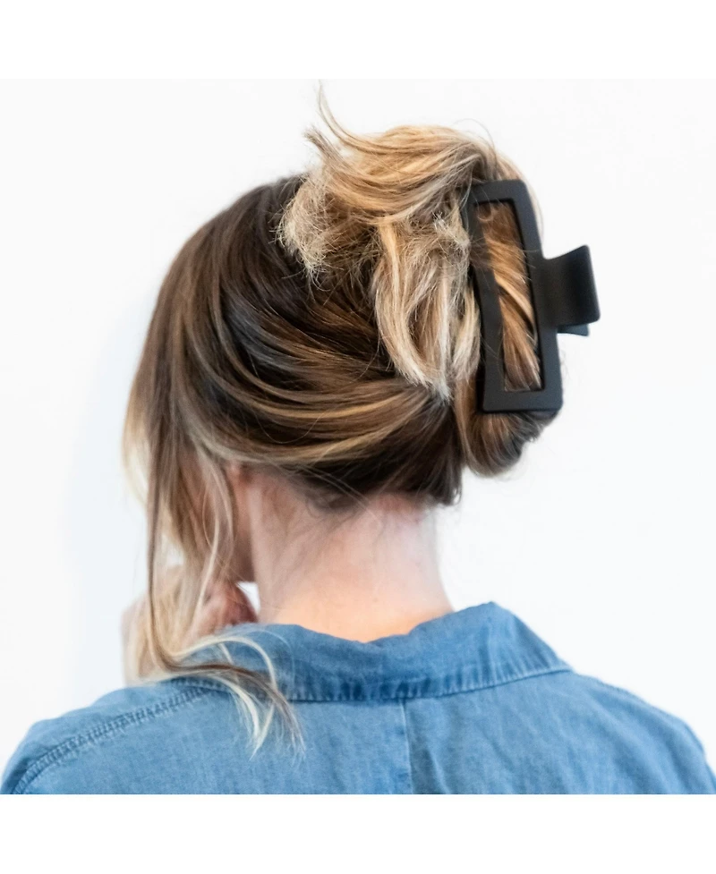 Extra Large Rectangular Claw Clip - Black