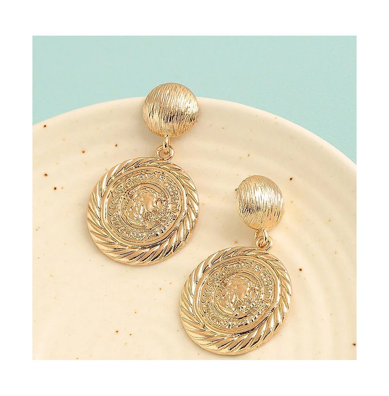 Sohi Women's Silver Rope Drop Earrings