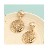 Sohi Women's Silver Rope Drop Earrings