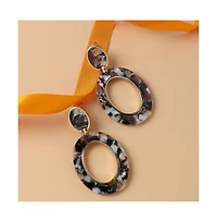 Sohi Women's Gold Marble Drop Earrings