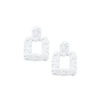 Sohi Women's Purple Corroded Drop Earrings