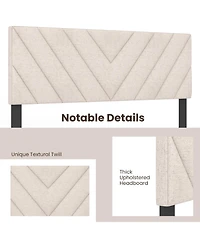 Linen Upholstered Headboard for Bed Frames with Tufted Design