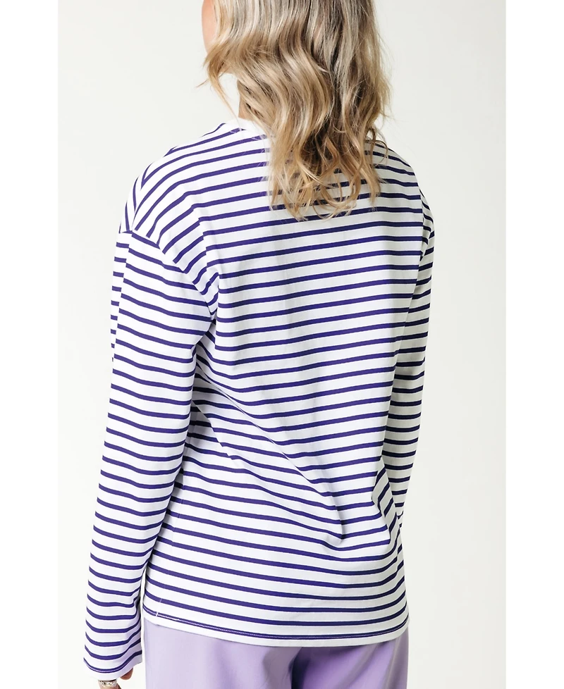 Colourful Rebel Logo Wave Stripe Longsleeve Tee