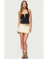 Edikted Women's Delcy Cut Out Halter Top