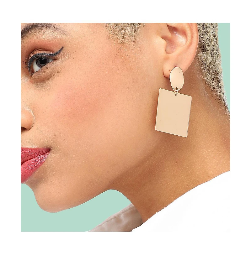 Sohi Women's Square Drop Earrings