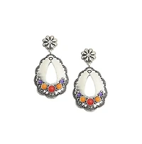 Sohi Women's Floral Drop Earrings