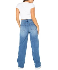 Celebrity Pink Juniors' High Rise Baggy Wide-Leg Curvy Jeans