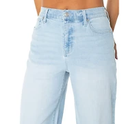 Celebrity Pink Juniors' Elastic-Back Wide-Leg Jeans