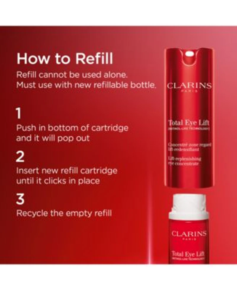 Total Eye Lift Refillable Eye Cream For Firming Wrinkles Dark Circles Puffiness