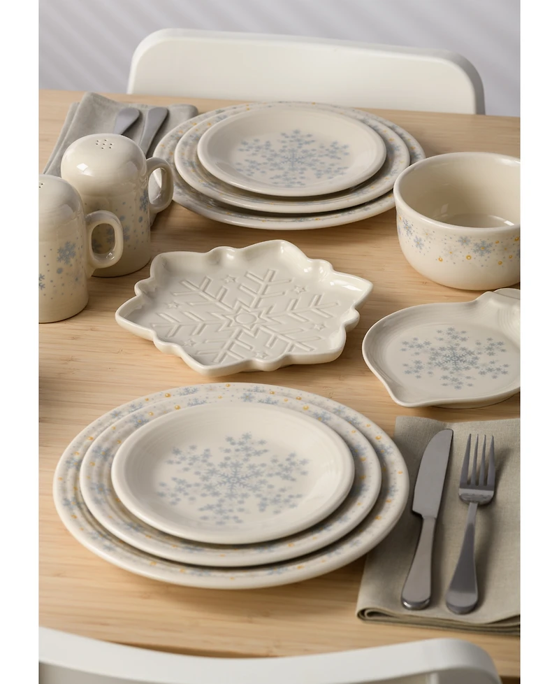 Fiesta Linen Snowflakes Classic Rim Dinner Plate, Exclusively at Macy's