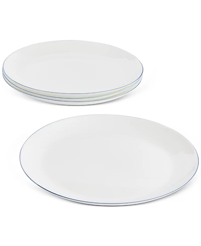 Arch Studio Opal Glass Blue Rim Dinner Plate, Set of 4, Exclusively at Macy's