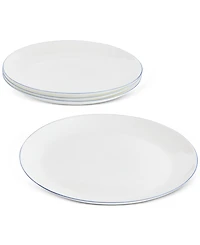 Arch Studio Opal Glass Blue Rim Dinner Plate, Set of 4, Exclusively at Macy's