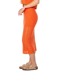 Roxy Juniors' Sea Swirl Crochet Midi Skirt