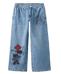 Disney Toddler and Little Girls 2-Piece Minnie I Love New York T-Shirt Denim Pants Set
