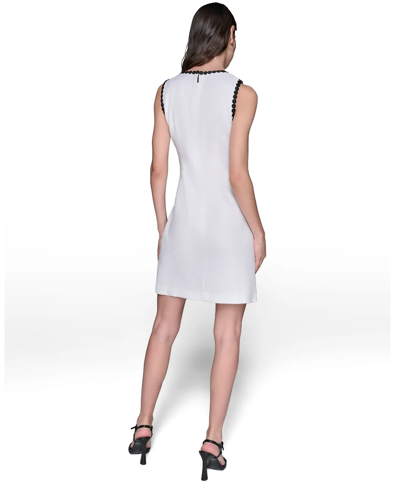 Karl Lagerfeld Paris Women's Sleeveless Tweed Shift Dress