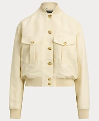 Lauren Ralph Women's Linen-Blend Bomber Jacket