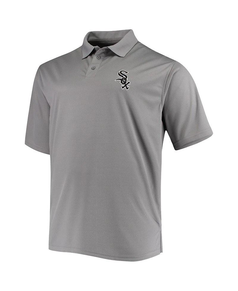 Men's Fanatics Gray Chicago White Sox Big Tall Solid Birdseye Polo Shirt