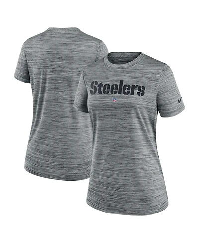 Nike Women's Heather Gray Pittsburgh Steelers Velocity Performance T-Shirt