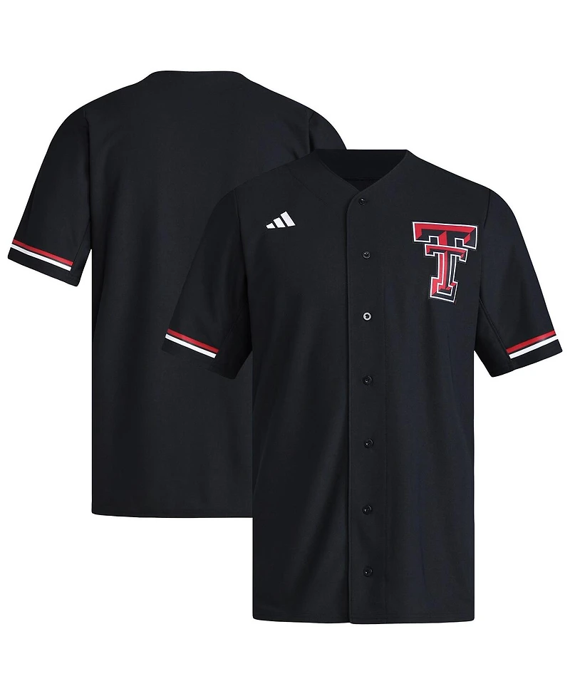 Adidas Men's Black Texas Tech Red Raiders Replica Baseball Jersey